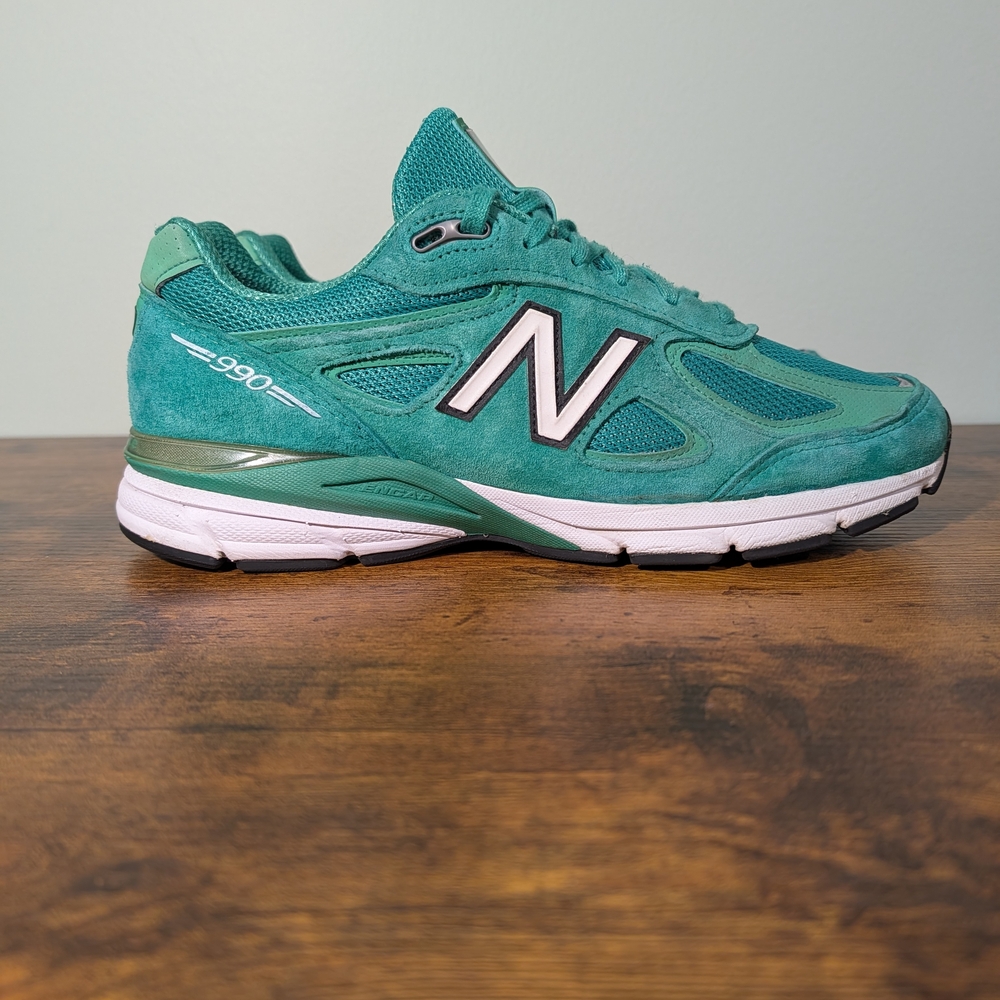 New Balance 990v4 Made in USA St. Patrick’s Day - Anguilla Green Size 8.5 - Picture 5 of 10